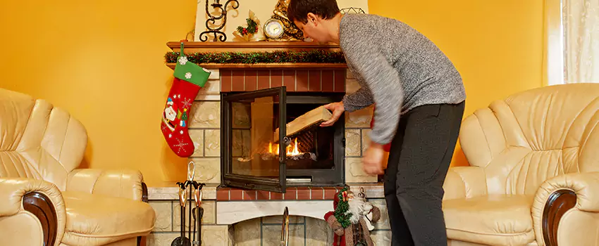 Rusted Metal Fireplace Restoration in Hilton Head Island, South Carolina
